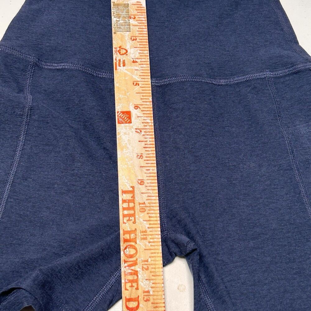 Beyond Yoga Space Dye Biker Shorts Womens Small Blue High Rise Pockets Yoga - Picture 7 of 8